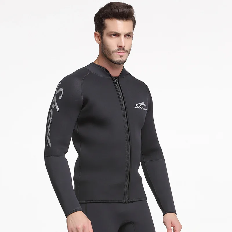 5MM Neoprene Wetsuit Men's And Women's Fleece Thickened Swimsuit Anti-cut Anti-sting Warm Swimwear Deep Diving Split Surf Suit