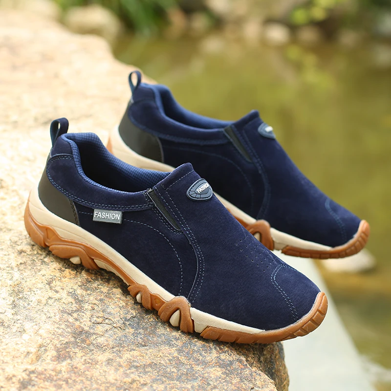 Fashion Men's Casual Sneakers Leather Breathable Outdoor Hiking Non-Slip Trekking Shoes Mens Moccasins Zapatos Hombre casual shoes,sports shoes,casual sneakers,leather shoes,running sneakers,fashion sneakers