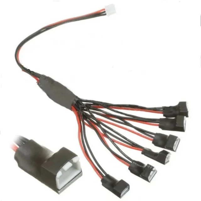 JSTXH 2S 3S 4S 5S 6S 7S Parallel Balance Cable Wire X6 Parallel Charging Balance Adapter 6