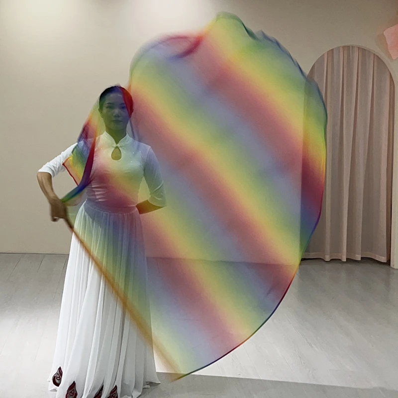 Dance Worship Flag with Telescopic Pole, Soft Praise Dance Flag Charming Flags Elegant Worship Flags Praise
