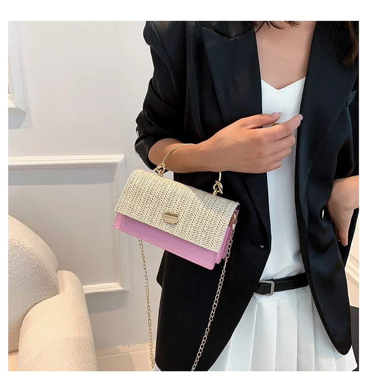 Fashion Pu Hasp Ladies Top-Handle Bags Braid Design 2024 New Brand Shoulder Bags for Women Free Shipping Bolsas Femininas