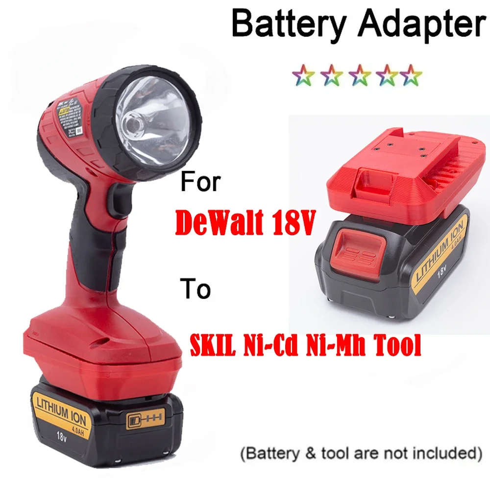 Battery Convert Adapter for DeWalt 18 Lithium to for SKIL Nickel Battery Power Tool Accessories (Not include tools and battery) battery adapter for dewalt 18v 20v li ion convert to ni cad dcb200 to dewalt 18v nickel battery ni cd battery dca1820