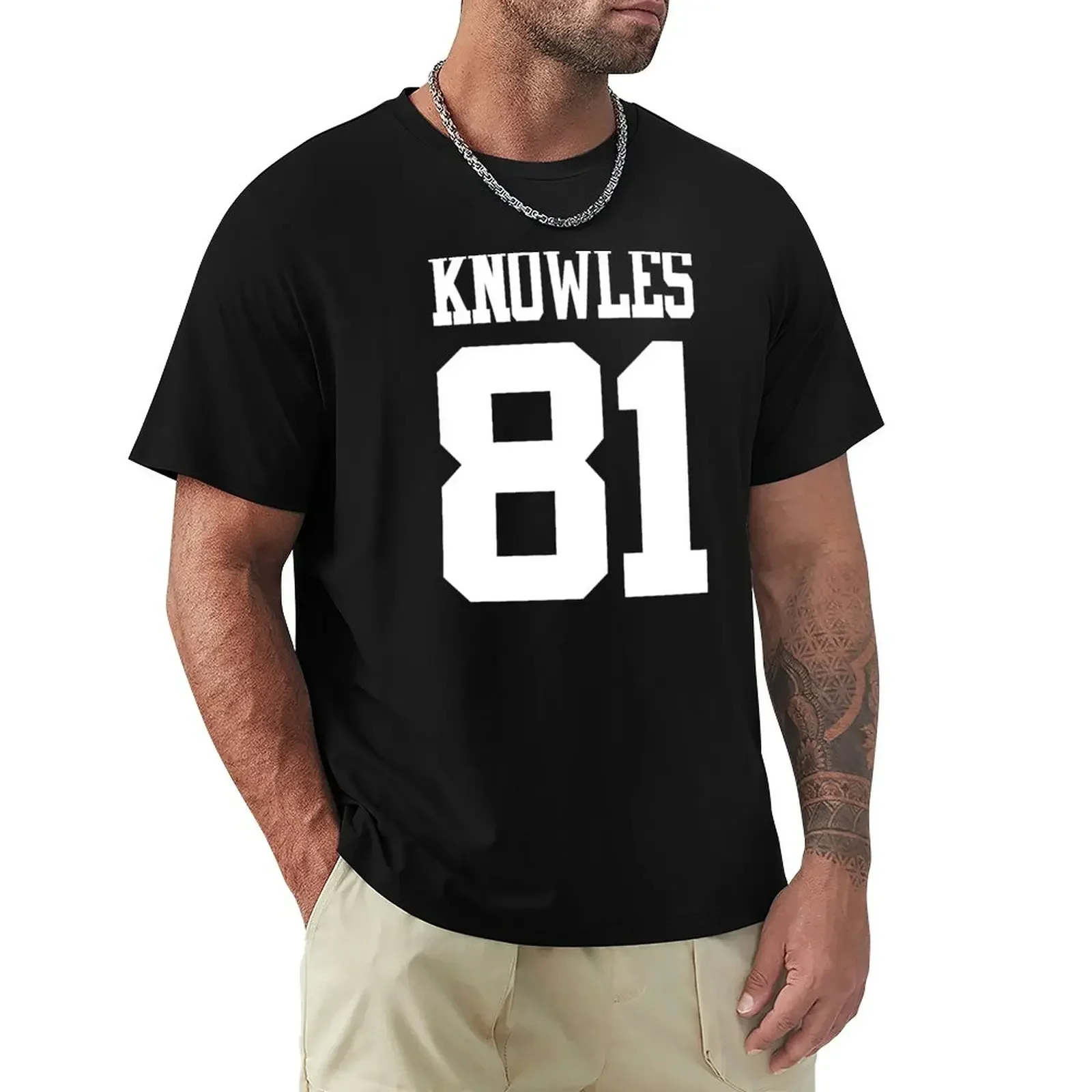 

KNOWLES 81 T-Shirt summer clothes summer tops Short sleeve tee Men's t-shirt tops heavyweights fruit of the loom mens t shirts