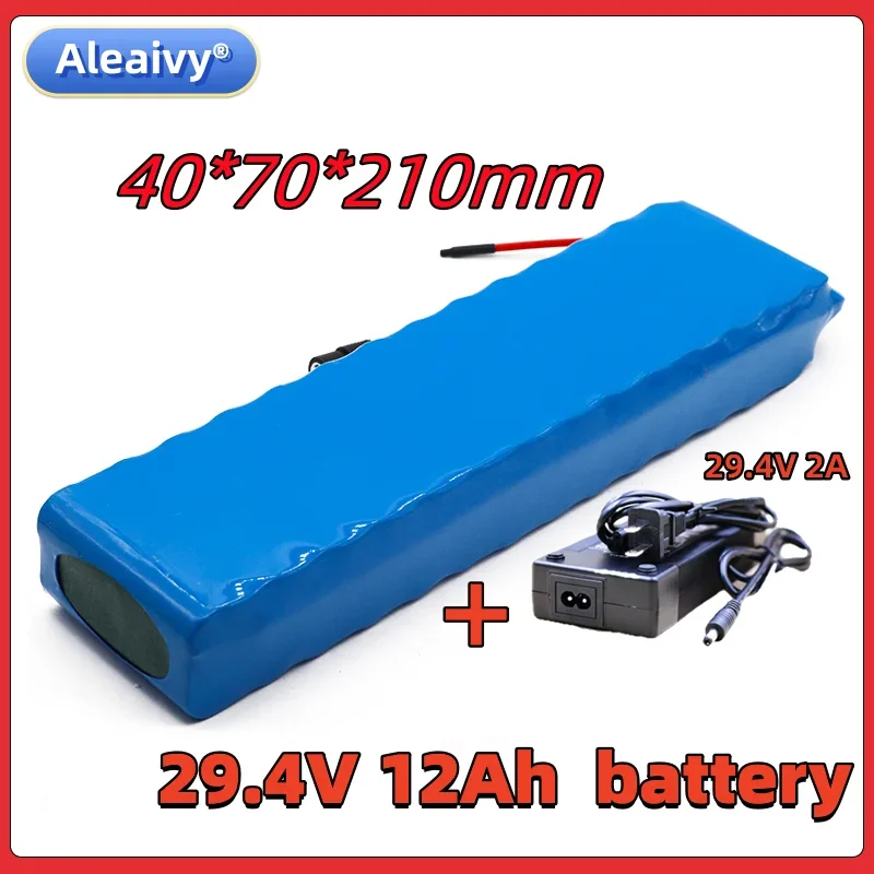 

24v 12ah Battery 7S3P 29.4V 12000mAh Li-ion Battery Pack with 20A Balanced BMS for Electric Bicycle Scooter Power Wheelchair