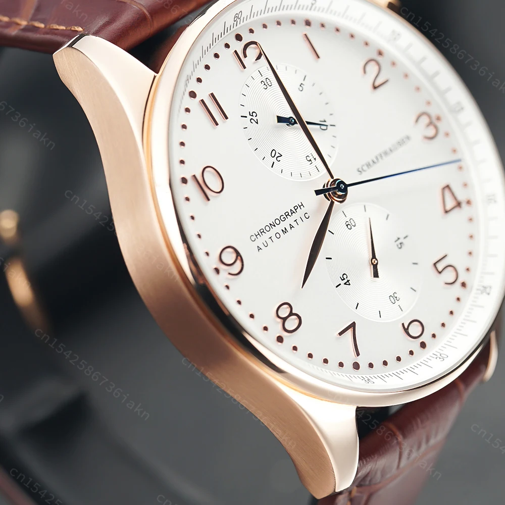 2022 Fashion New Men's Automatic Watch 44mm Sapphire Crystal Glass Stainless Steel Leather Strap Sports Leisure Waterproof