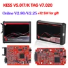 Online Unlimited KESS 2.80 EU Red V5.017 KTAG V7.020 4 LED 2.25 OBD2 OBD2 Car ECU Chip Tuning Kit 5.017 k-tag Programmer Tools 1