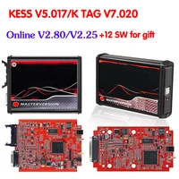 Online Unlimited KESS 2.80 EU Red V5.017 KTAG V7.020 4 LED 2.25 OBD2 OBD2 Car ECU Chip Tuning Kit 5.017 k-tag Programmer Tools 1