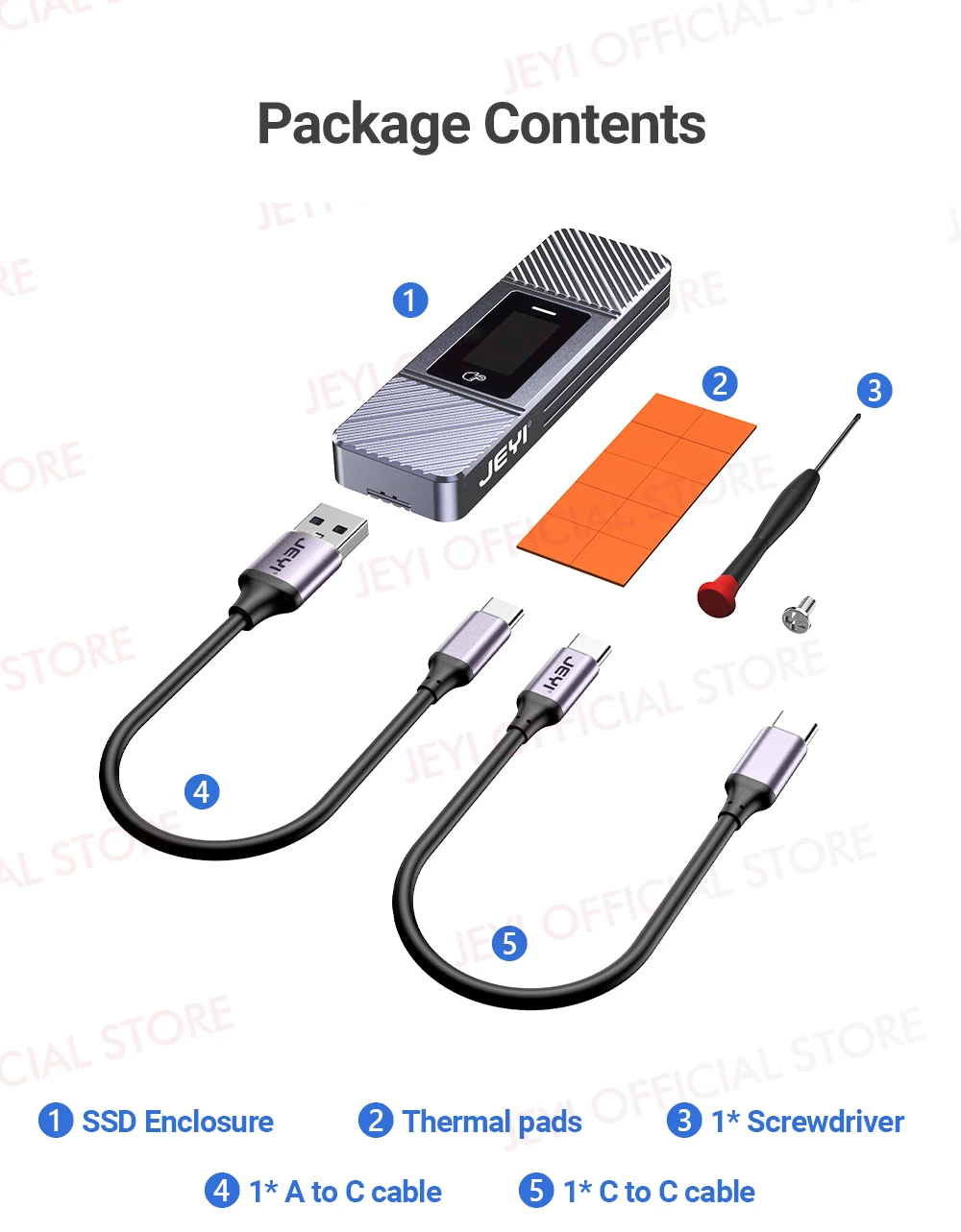 suporta proteção 5S Write, 3s re-conectar, USB 3.2 Gen2, 10Gbps, UASP Trim
