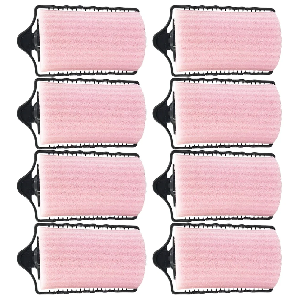 

8 Pcs Hair Curling Wand Sponge Curler Hairdressing Tool Pink Man