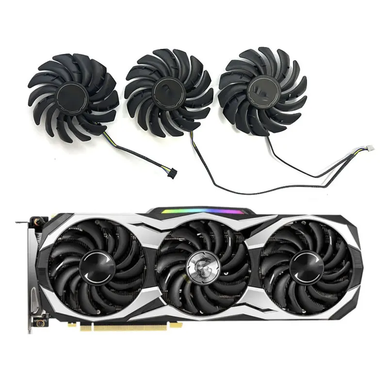 3 вентилятора, новинка для MSI GeForce RTX2070 2080 2080ti DUKE OC, сменный вентилятор для видеокарты PLD09210S12HH 3 вентилятора, новинка для MSI GeForce RTX2070 2080 2080ti DUKE OC, сменный вентилятор для видеокарты PLD09210S12HH