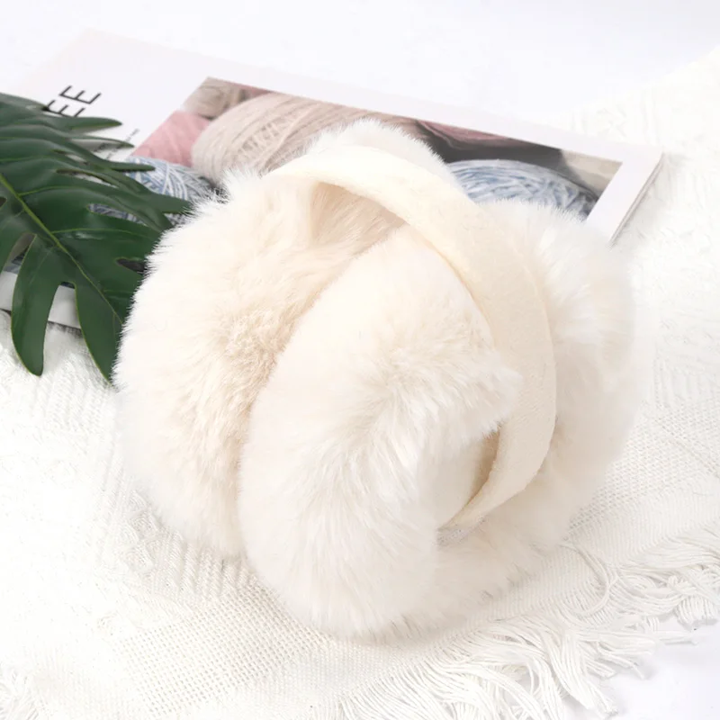 Cute Girl Soft Earmuffs Women Winter Adjustable Foldable