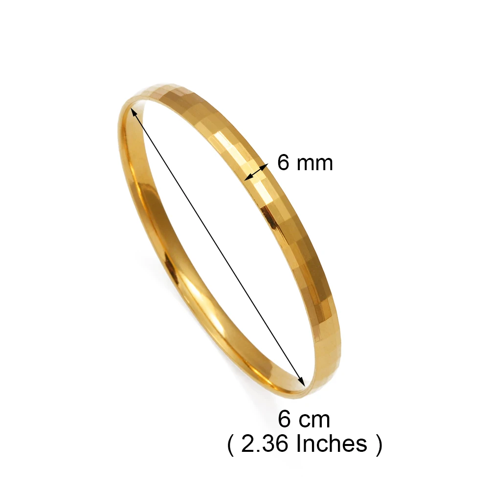 Anniyo 1Piece Bracelets for Women Girls Dubai Bangles Jewelry Arab Middle Eastern African Wedding Party Accessories #281707 4