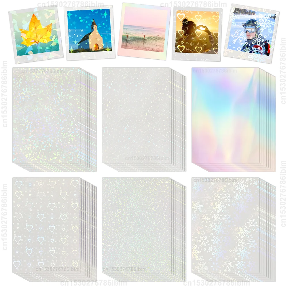 Lamination Film 10Sheets Adhesive Cold Waterproof A4 Hologram DIY