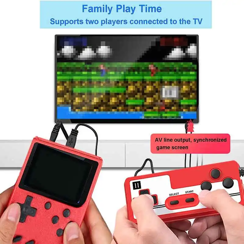 Built in 400 Games Handheld Console Inch Color LCD Retro Game