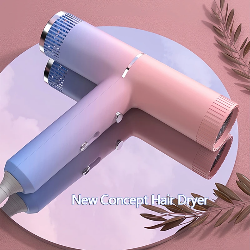 Hair Dryer Professional Constant Temperature Quick Drying Negative Ion Hair Care Low Noise Gradient Color