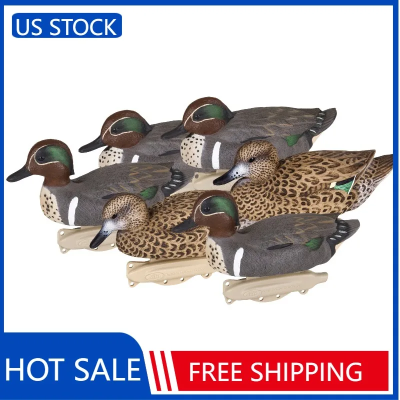 

Flambeau Outdoors, 8015SUV Green Wing Teal, 10.5 inch, Waterfowl Decoy, 6 Pack, 4.4 Pounds