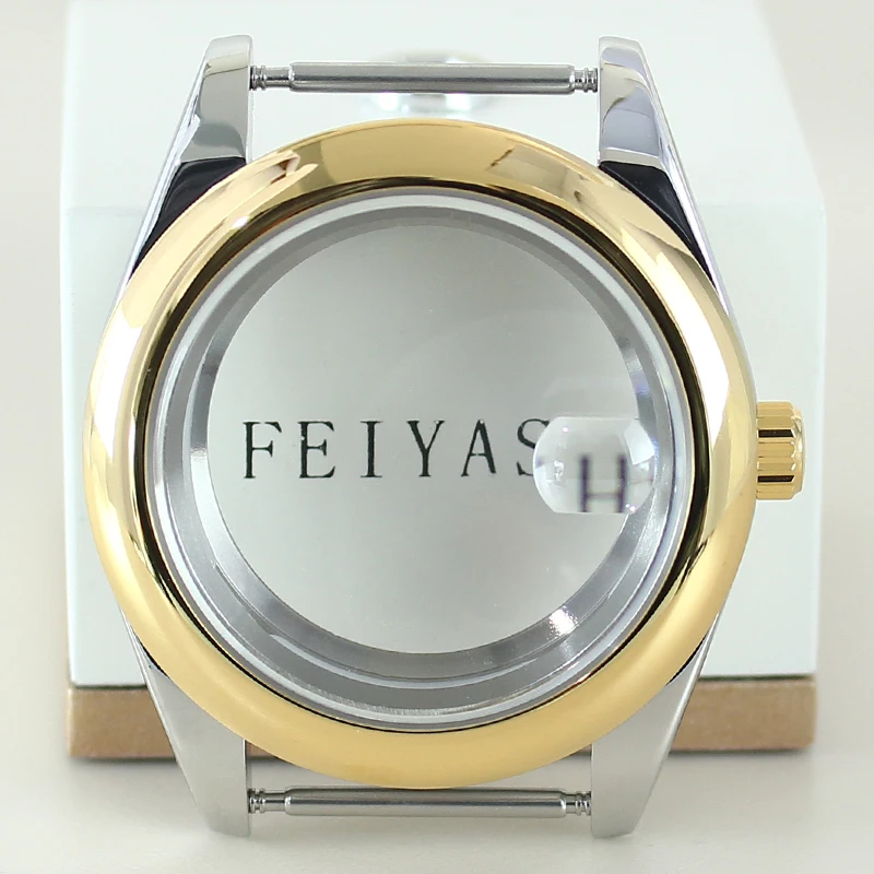 High-Quality 36mm/39mm Steel Watch Case with Sapphire Glass Bracelet