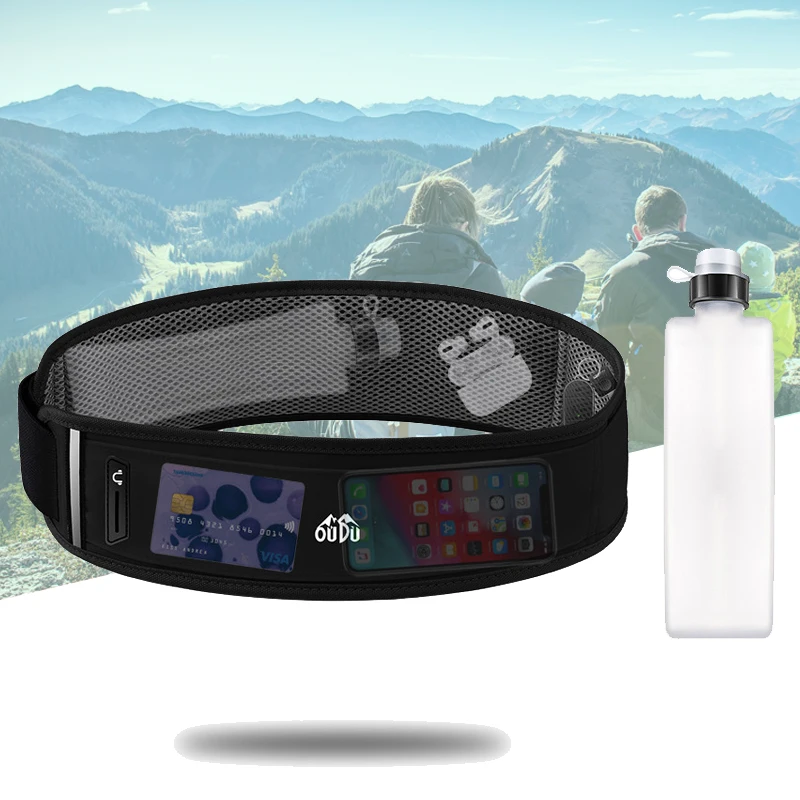 Running Belt Bag with Water Bottle Sports Phone Bag Fanny Pack