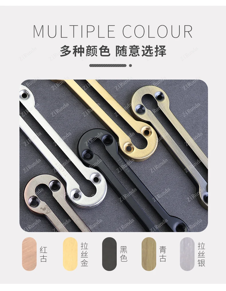 Description Picture 5 of itemSecurity chain door latch tower buckle perforated anti-theft buckle anti-theft chain room door household door buckle lock