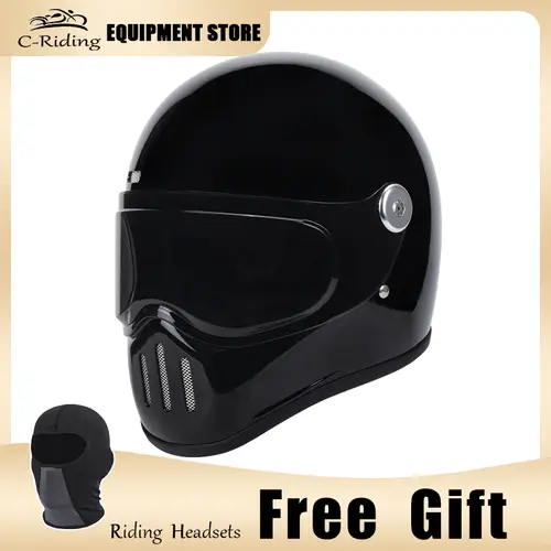 C-Ridng Genuine Carbon Fiber Adventure DOT Certified Modular Design Style Full Face Motorcycle Helmet with Dark Detachable Lens - Image 16