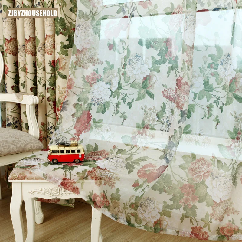 Curtains for Finished Fabrics Special Clearance Upscale Bedroom Living Room European-style Garden Curtains