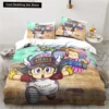 3D Cartoon DR S-Slump Arale 2/3pcs Bedding Set Sheet King Twin Double Child Bedding Set Mircofiber or Polyester Duvet Cover Sets 1