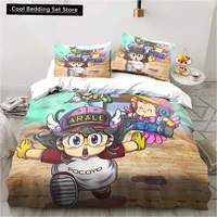 3D Cartoon DR S-Slump Arale 2/3pcs Bedding Set Sheet King Twin Double Child Bedding Set Mircofiber or Polyester Duvet Cover Sets 1