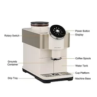 Automatic Espresso Coffee Maker with Milk Frother Visible Bean Hopper Detachable Water Tank Touch Screen Home Brewing Machine 2
