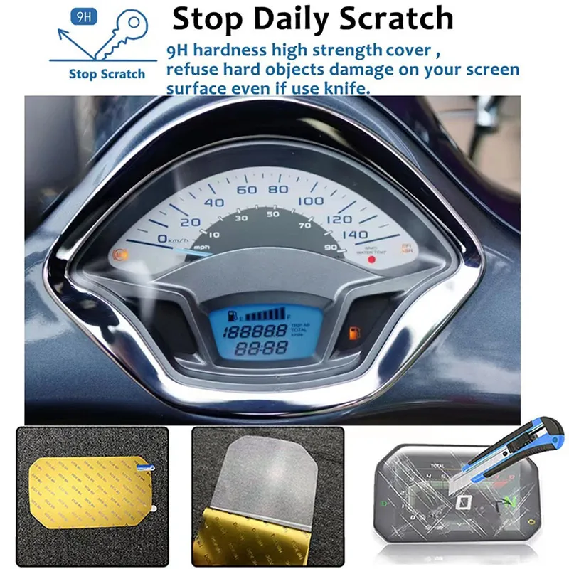 Motorcycle Screen Protector PIAGGIO Vespa GTS250 GTS300 GTS 250 300 18 Motorcycle Accessories Cluster Scratch Protection Film