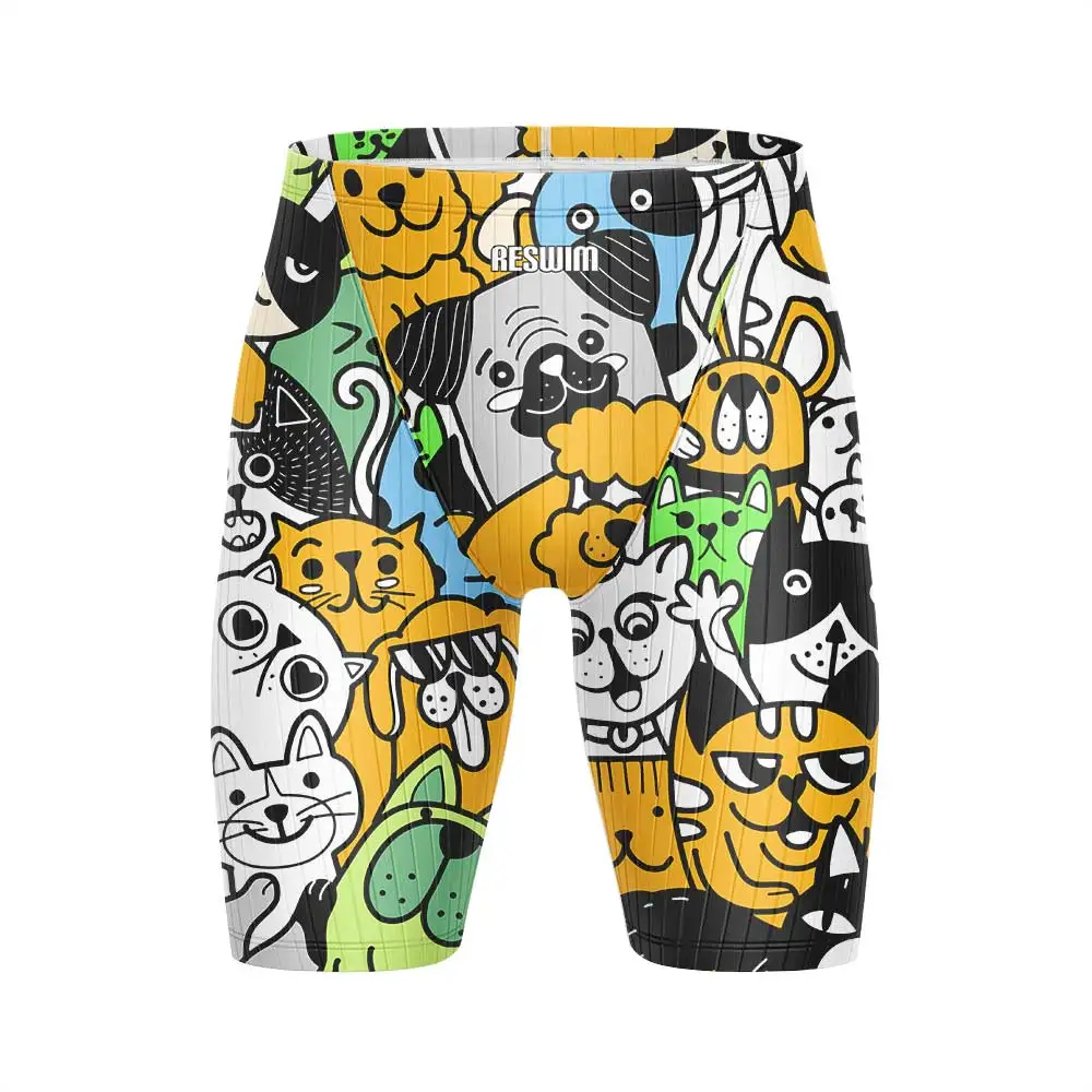 Men's Swim Jammers Swimsuit Swimming Shorts Athletic Training Swimwear Swimming Trunks Beach Surf Tights Short Bathing Suit swim trunks
