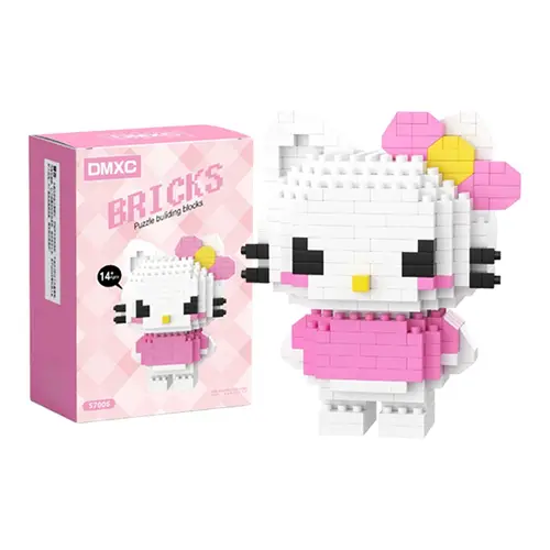 99 style SANRIO Hello Kitty Building Blocks Cartoon Figures Kuromi Bricks My Melody Children's Assembly Toys Cinnamoroll Gift - Image 75