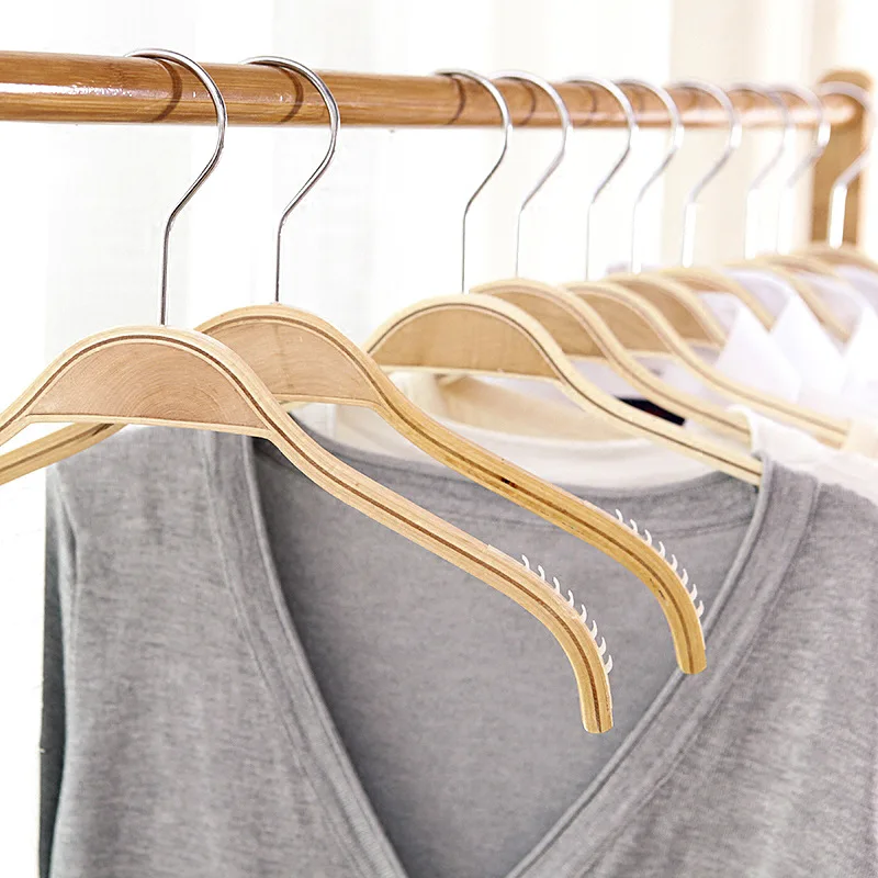 Solid Wood Clothes Hanger Non-slip Clothes Drying Rack for Clothes Household Pants Dress Hangers for Clothes Organizer Storage