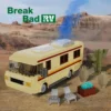 MOC Breaking Bad Cooking Lab RV Car Pinkman Edacational Building Blocks Set Walter White Vehicle Toy For Children Birthday Gift 3