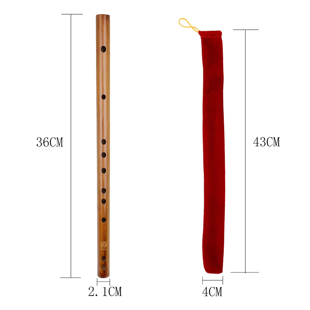Wood Piccolo Bamboo Flute Indian Chinese Dizi Piccolo Flute Traditional Woodwind Musical Instrument With Storage Bag For Beginner