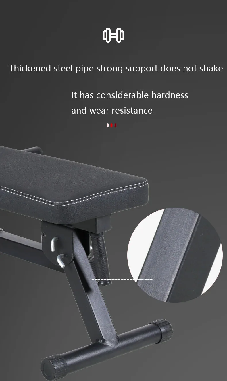 Description Picture 6 of itemHome Folding Bench Press Frame, Chest Muscle Barbell, Push Bed, Safety Belt Protection, Multi-functional Weight Bed