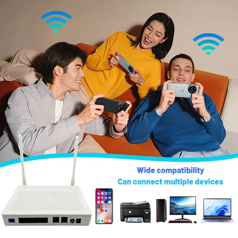 Single frequency 2.4g&4GE optical network unit HG8245H5 WiFi router UPC interface suitable for home and enterprise use