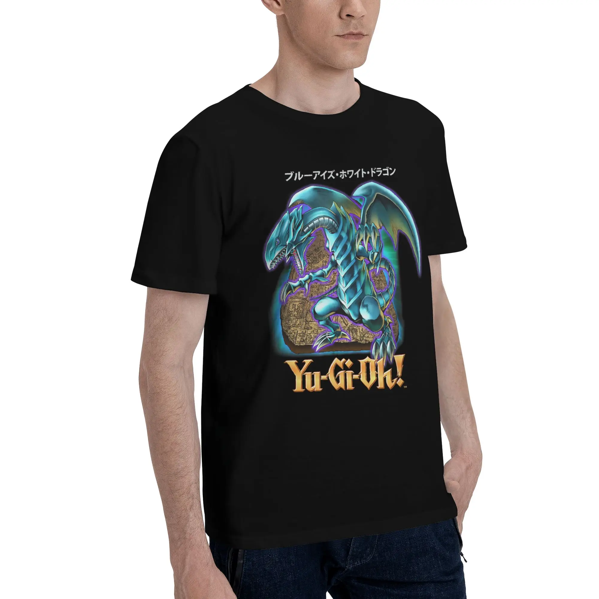 Blue Eyes White Dragon 100% Cotton Graphic T-Shirt