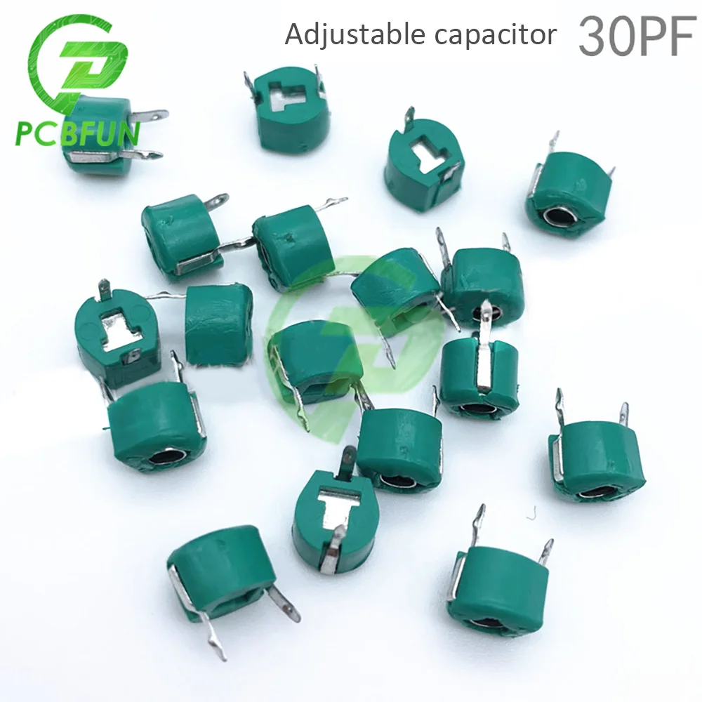 10PCS Variable Trimmer Capacitance 3PF 5PF 10PF 20PF 30PF 40PF 50PF 60PF 70PF 120PF Ceramic Capacitor Kit for Arduino
