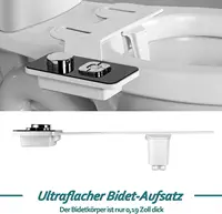 Toilet Ultra-thin Bidet non-electric Self-Cleaning Dual Bozzle Toilet Seat Accessory Cold Water Purification Basin Before and af 2