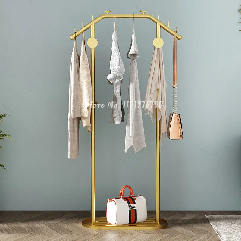 

Nordic floor coat rack living room bedroom coat rack modern household clothes storage rack floor vertical hangers