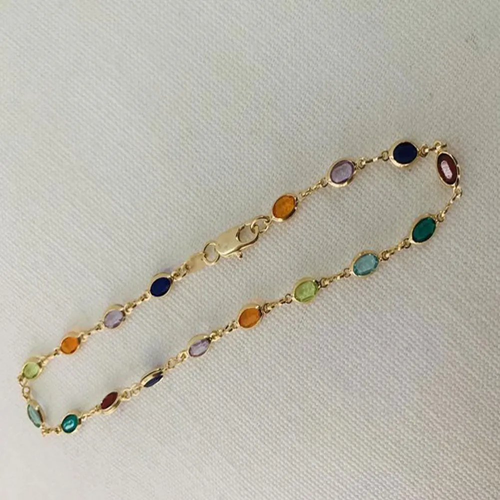 Fashion Colorful Crystal Beads Drop Anklets for Women Boho Gold Color Chain Ankle Bracelet Leg Bracelet Ocean Beach Foot Jewelry bead bracelet beads anklet fashion accessories