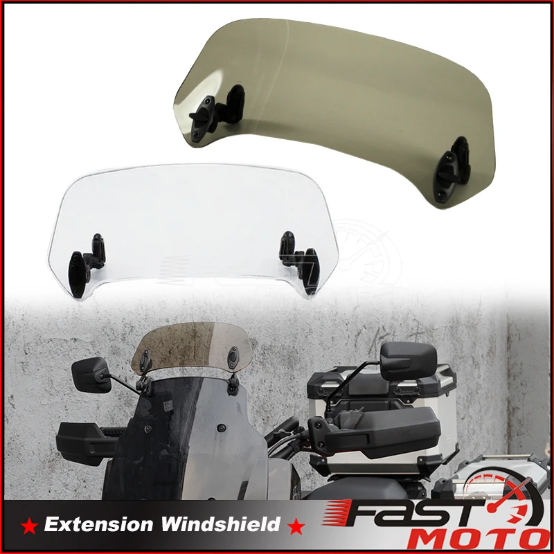 Parabrezza Moto Clamp-On Parabrezza Universale Spoiler Extension Shield Parabrezza Per Bmw R1200Gs F800Gs Yamaha Honda Cbr