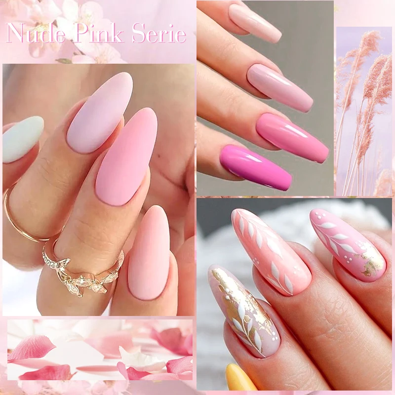 MEET ACROSS 140/9Pcs Glitter Gel Nail Polish Set Semi Permanent Hybrid Soak Off UV LED Varnish Nail Art Kits For Nails Manicure 5