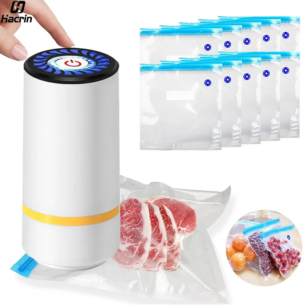 Electric Vacuum Sealer Pump Portable Handheld Vacuum Sealer Pump Rechargeable Sealer Pump with BPA-Free Vacuum Packaging Bag 1