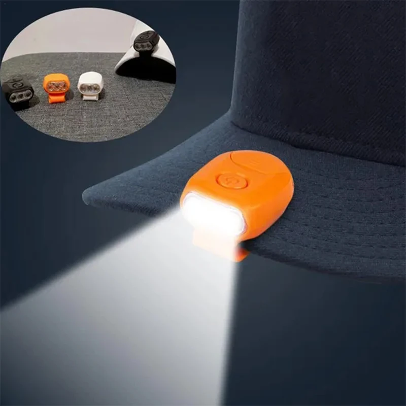 

Mni Outdoor 3LED Headlamp Sport Hat Portable Head Lighting Lamp Baseball Cap Lamp Hat Clip Light for Camping Fishing Hiking