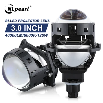 NLpearl 자동차 헤드라이트 천사 눈 조명, 자동차 개조 액세서리, 3 인치 H4 H7 LED 프로젝터 렌즈, 9005 9006