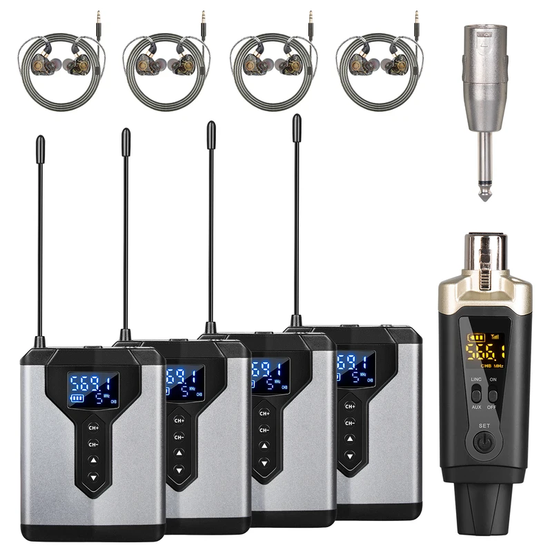 Stereo UHF in-ear monitoring wireless system DT1/2/4