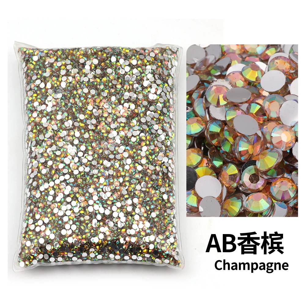 Variety Pack of Small Resin Rhinestones for Nail Art and DIY Crafts - Bulk Wholesale Flat Back Crystals