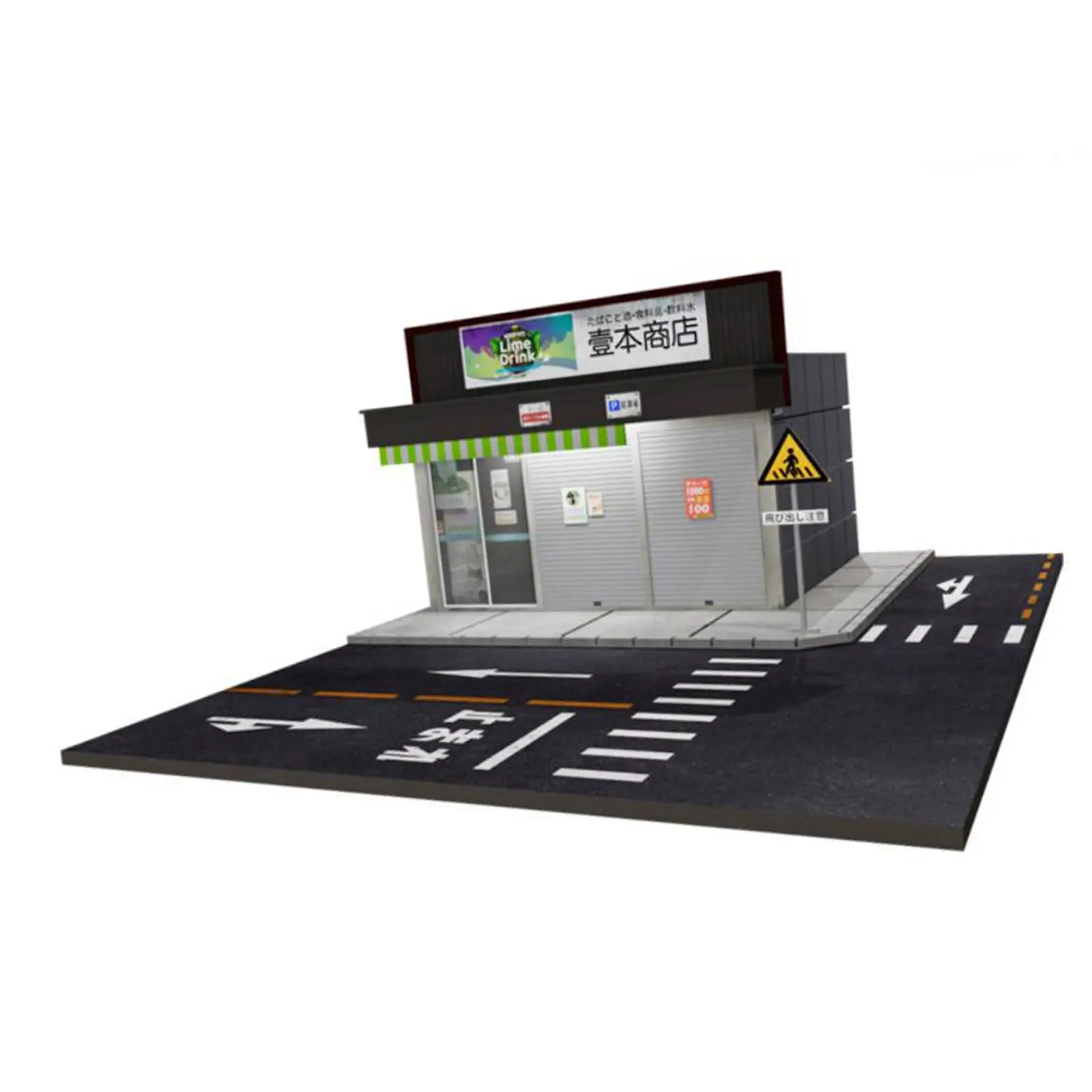 

1/64 Backdrop Decoration Street Corner Cross for Character Dolls Layout