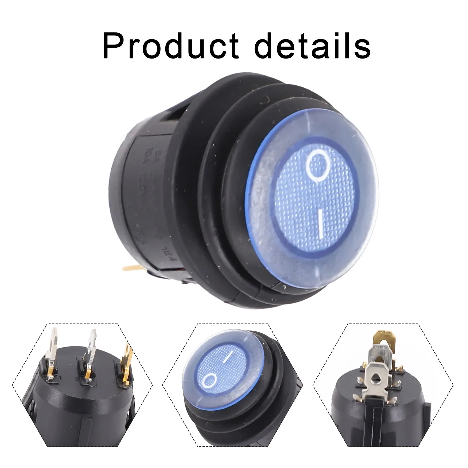 

5PcsSet 12V 20A Car SPST Auto Marine Round Switch Waterproof LED Rocker Switches Easy Setup and Installation